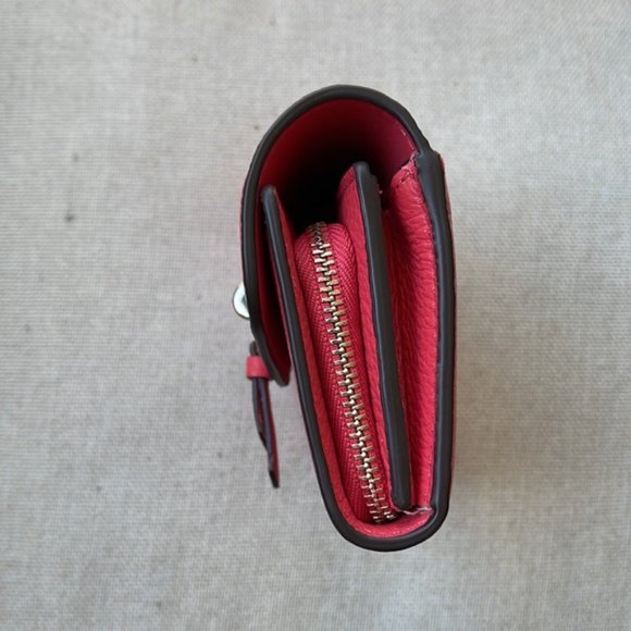 Kate Spade Marti Small Flap Wallet Dark Watermelon - Picture 15 of 16